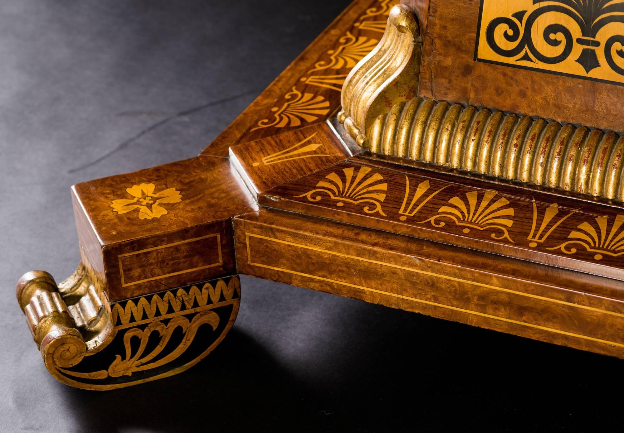 19th Century Superb Regency Burr Elm and Rosewood Crossbanded Octagonal Center Table For Sale