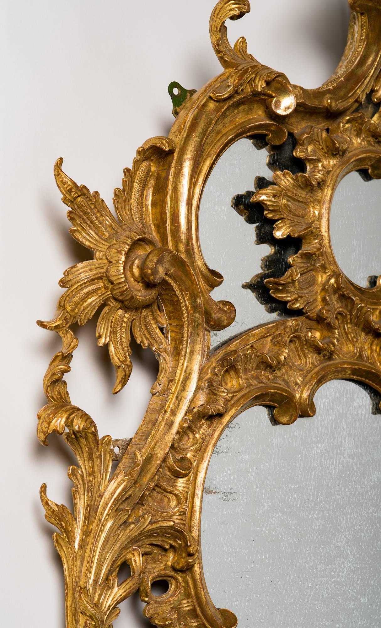 18th Century George II Giltwood Mirror For Sale