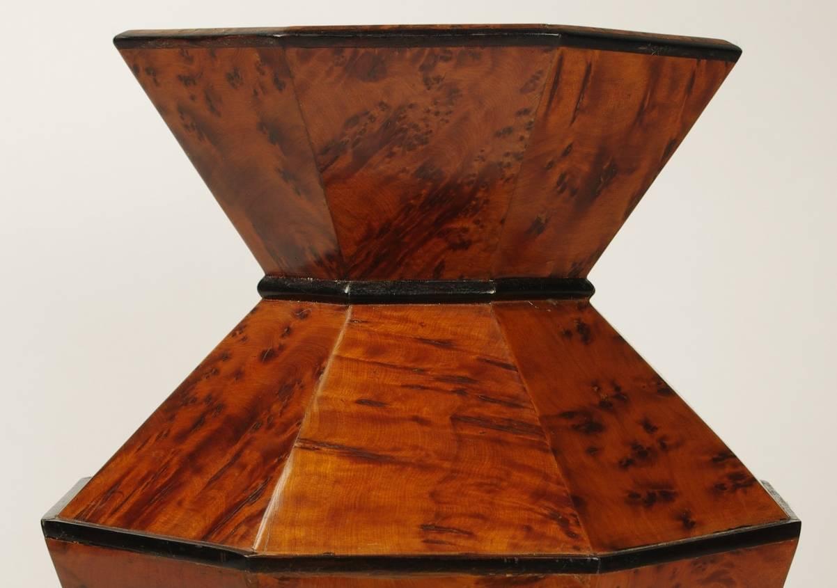 Austrian Rare Biedermeier Burr Yew Spittoon