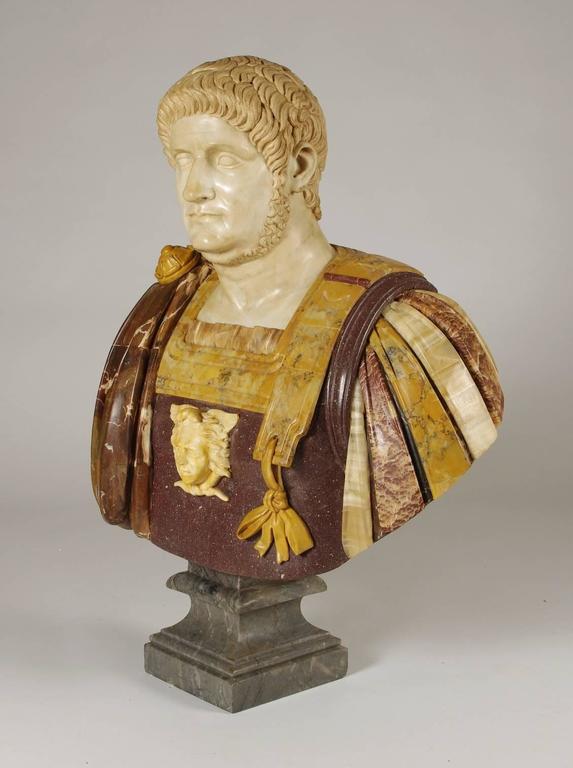 Marble And Porphyry Bust Of Emperor Nero At 1stDibs