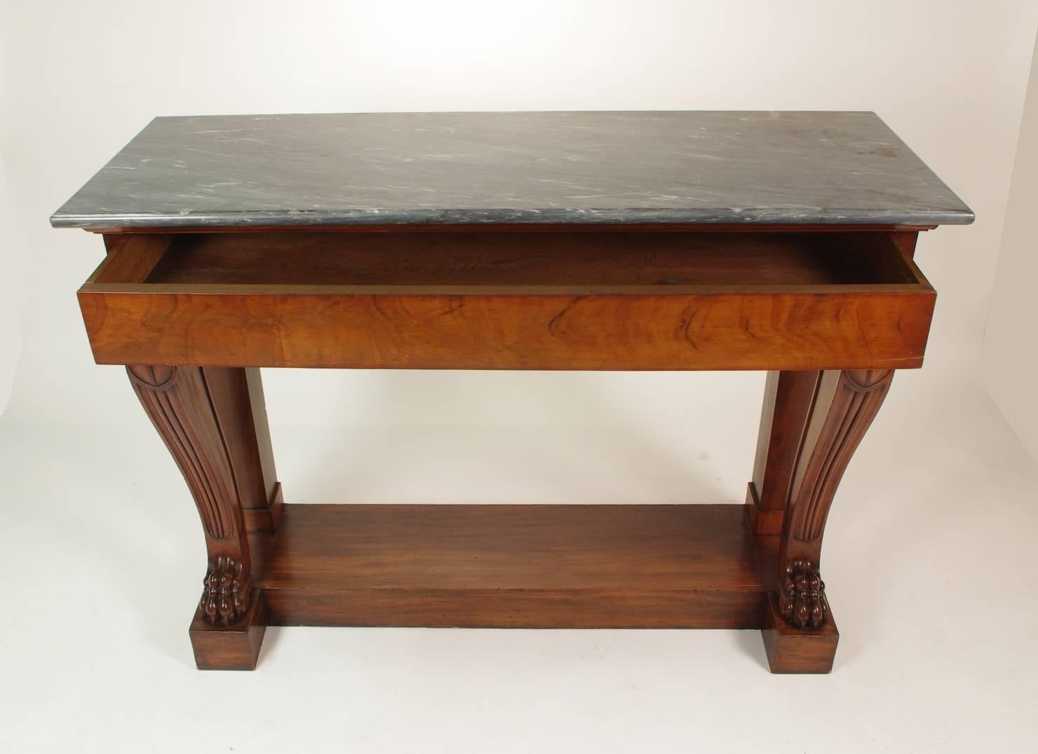 French Fine Charles X Mahogany Console Table