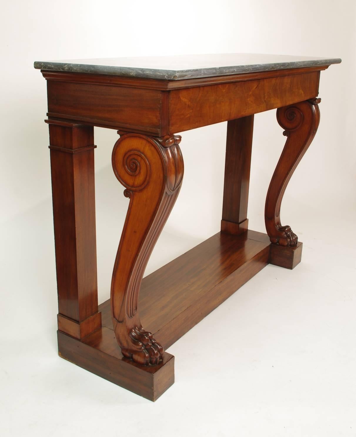 19th Century Fine Charles X Mahogany Console Table