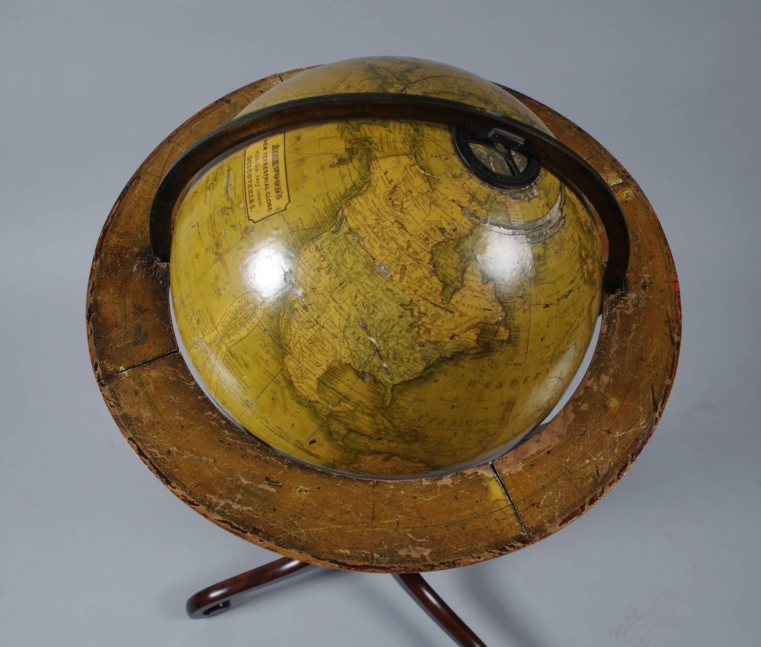 William IV Terrestrial Library Globe by Kirkwood