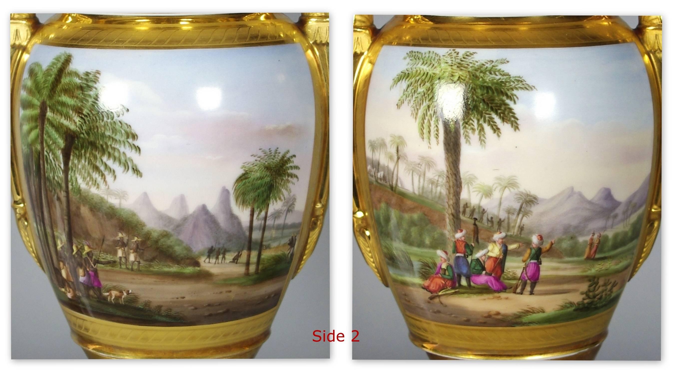 Fine Pair of Old Paris Porcelain Vases 2
