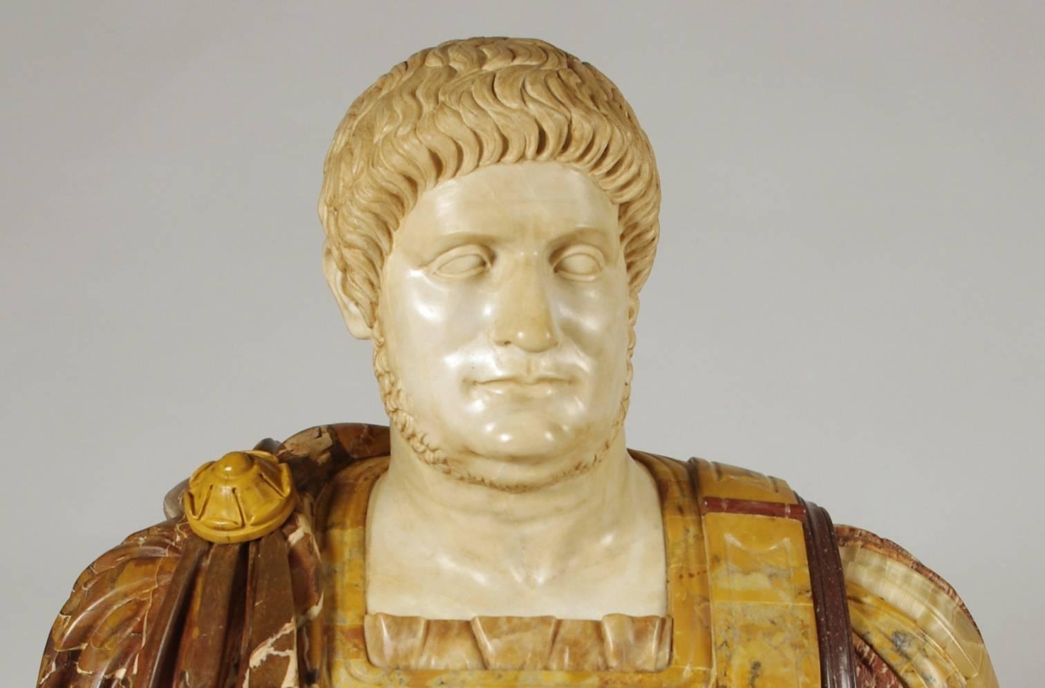 Marble and Porphyry Bust of Emperor Nero 1