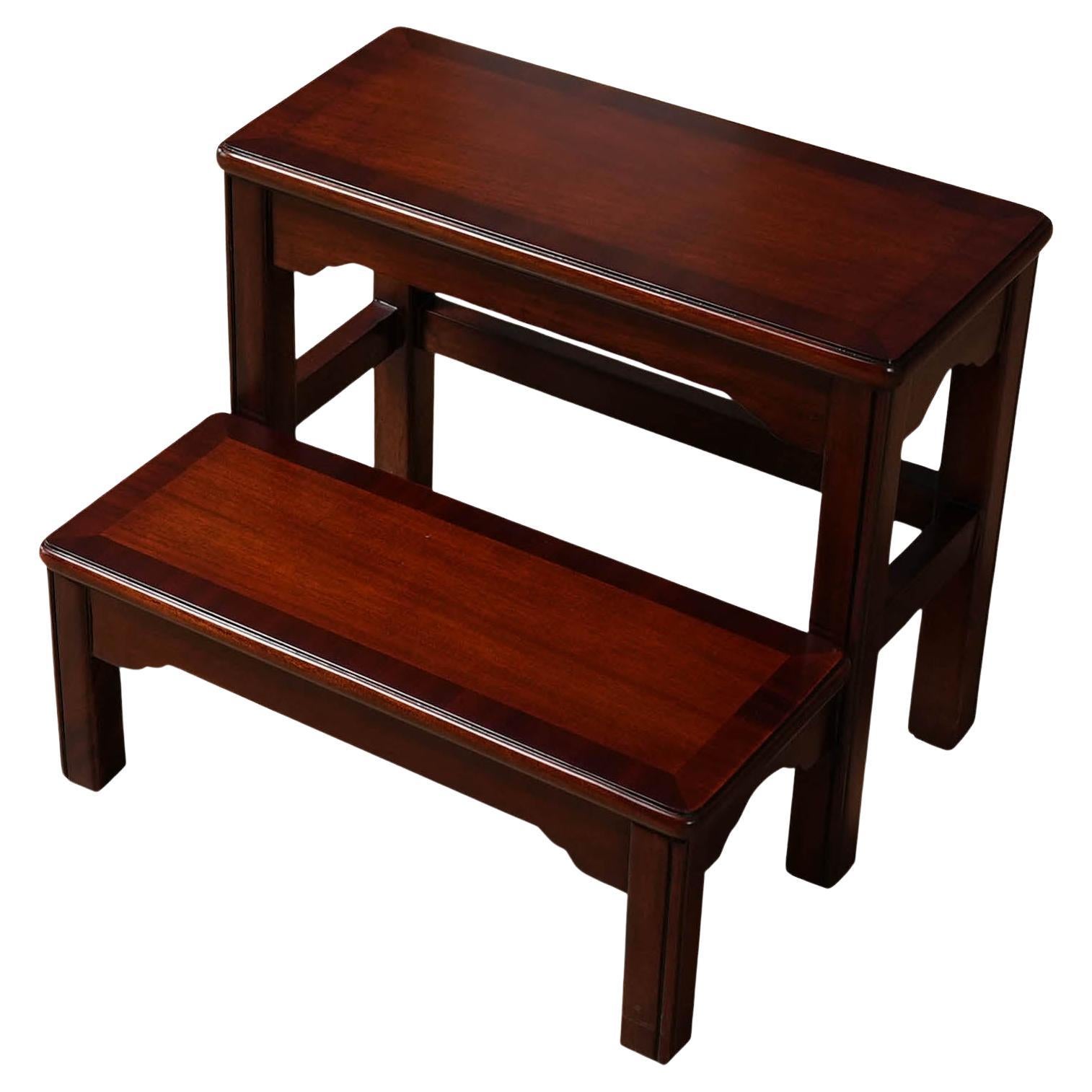 Marchepied de lit en acajou