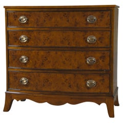 Bow Front Burled Chest
