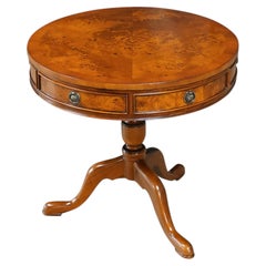 Burled Drum Table