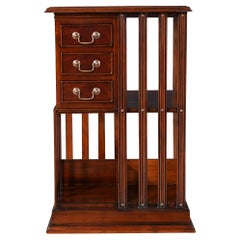Leather Top Revolving Bookcase