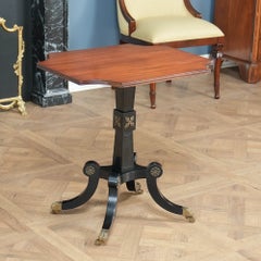Vintage-Tisch aus Mahagoni mit ebonisiertem Untergestell