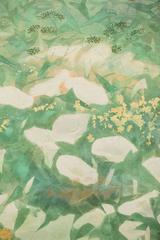 Set of Four Fusuma, Sliding Door Panels: Wild Lily Patch