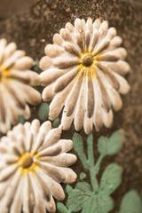 Japanese Six-Panel Screen, “Rimpa School Chrysanthemums on Silver and Gold”