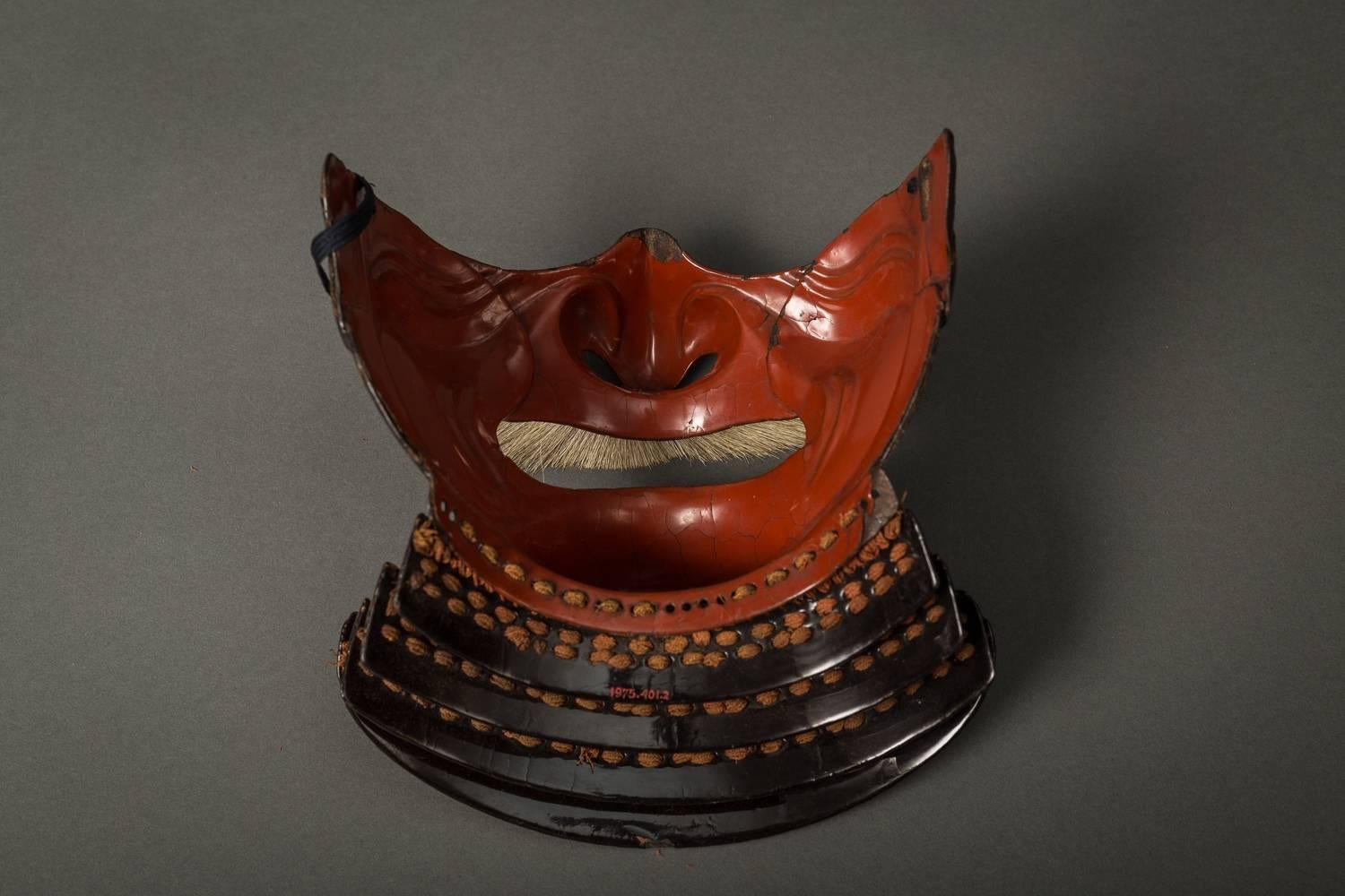 18th Century and Earlier Japanese Samurai Iron Battle Mask