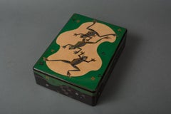 Japanese Lacquer Writing Box 'Suzuribako' with Frog Design
