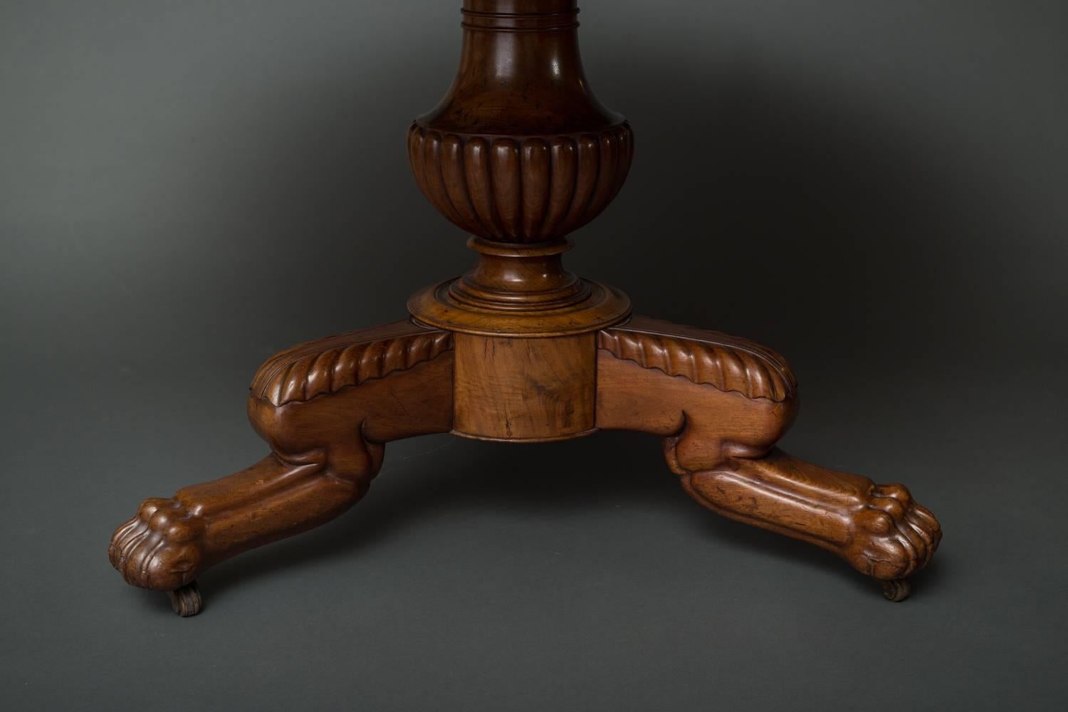 19th Century Louis Philippe Bleached Mahogany Centre Hall Table For Sale