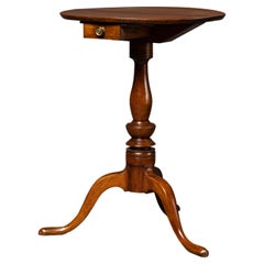 Chippendale Walnut and Mahogany Tripod Table