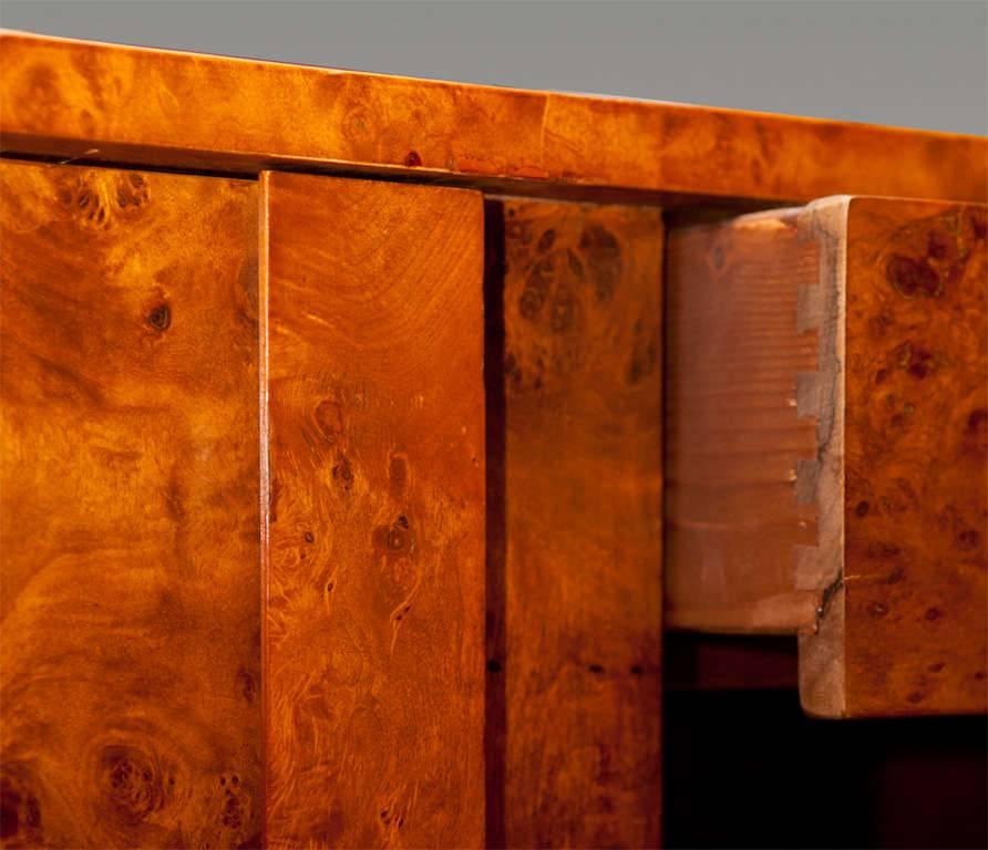 burled wood cabinet