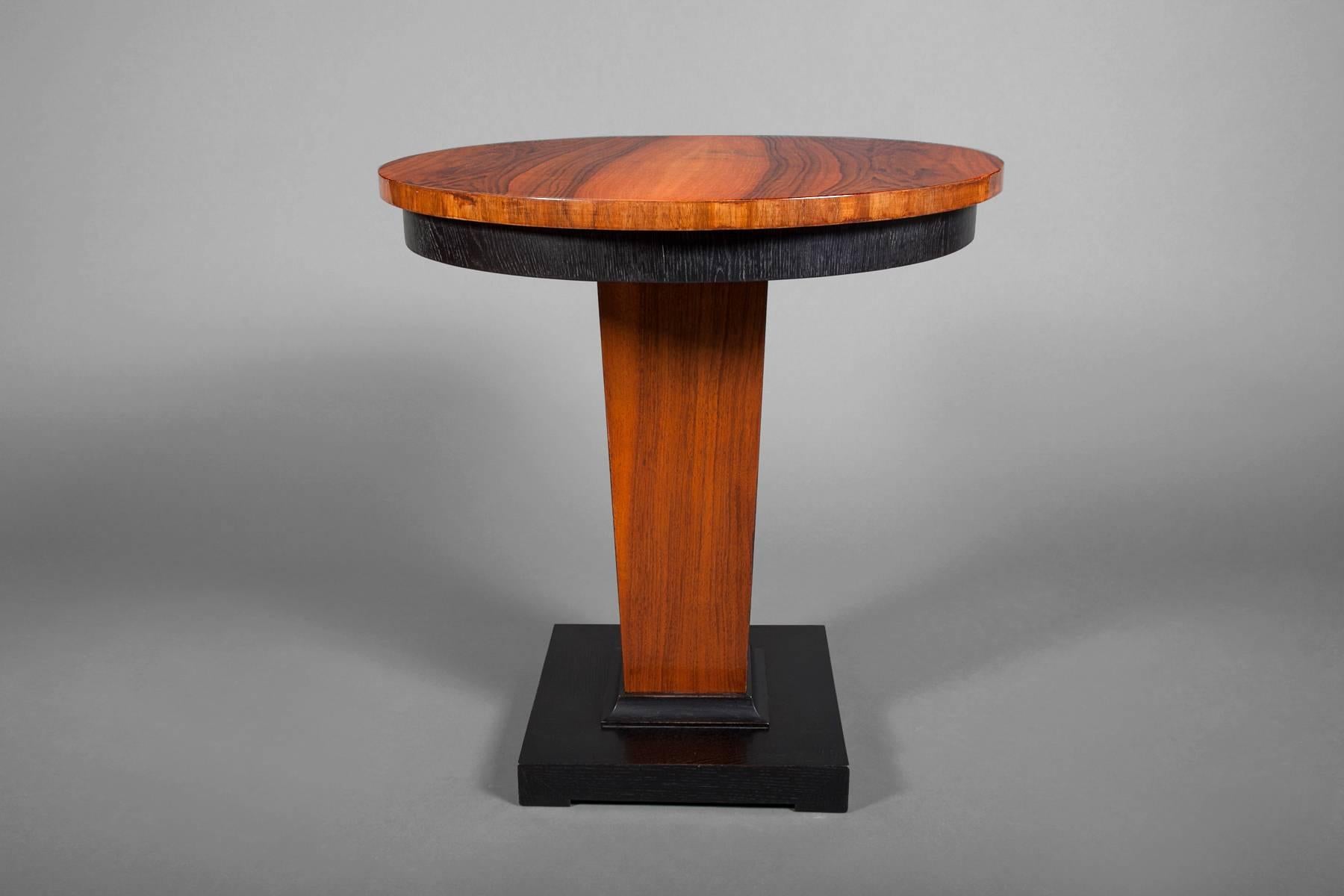 Czech Art Deco Walnut Table For Sale