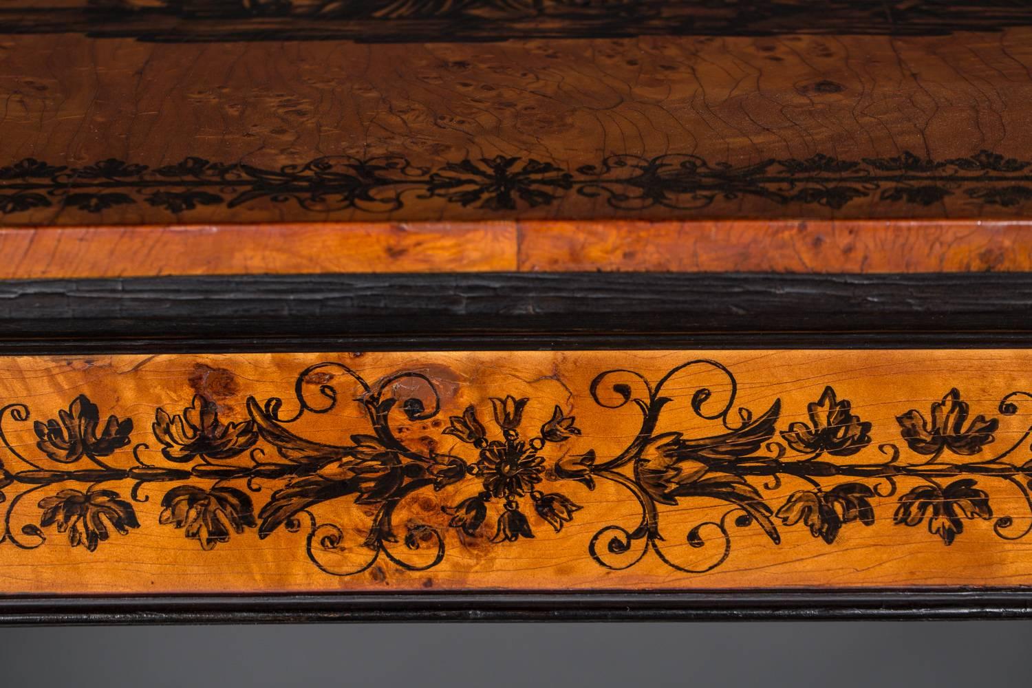 Hand-Painted Large Italian 19th Century Console For Sale