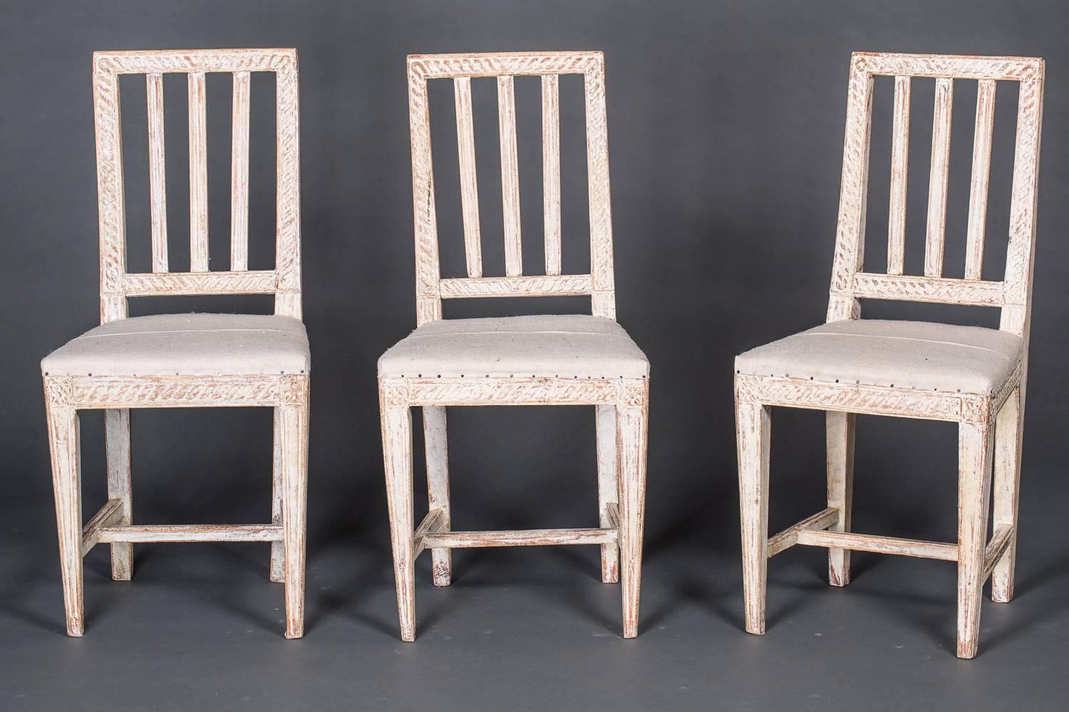 Swedish Set of Six Gustavian Chairs