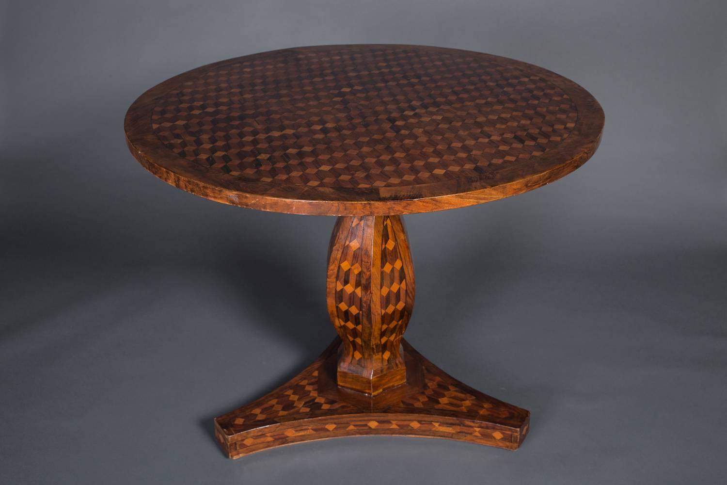 German Continental Marquetry Centre Table