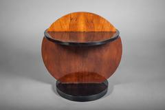 French Walnut Deco Side Table