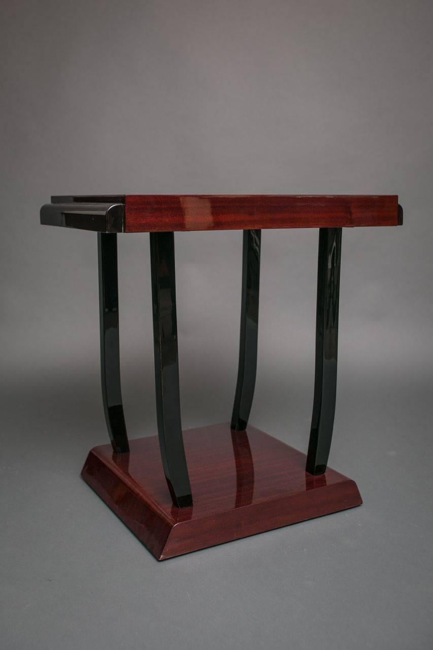 Ebonized French Art Deco Mahogany Table