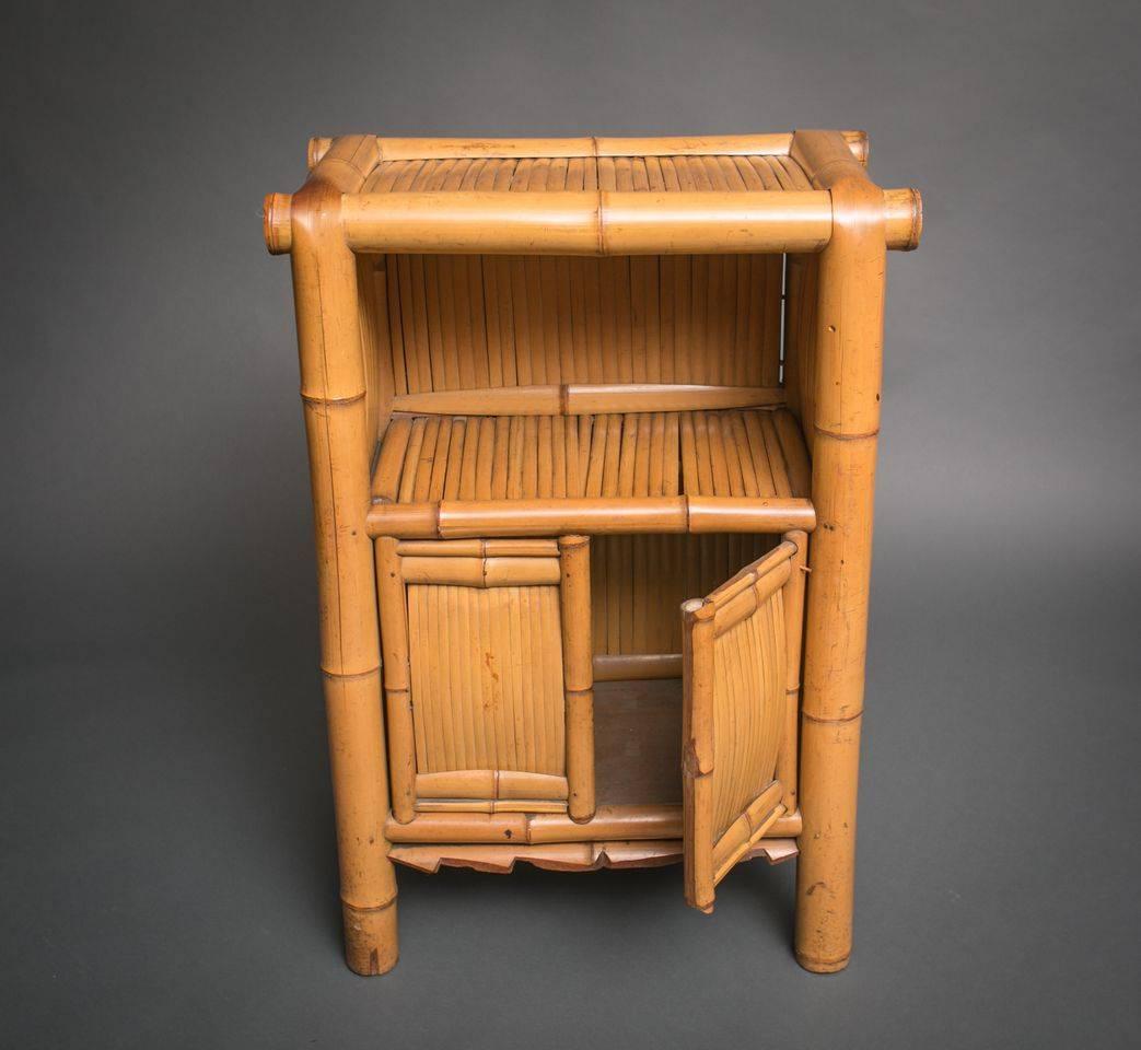 Japanese Rare and Unusual Bamboo Cabinet 1