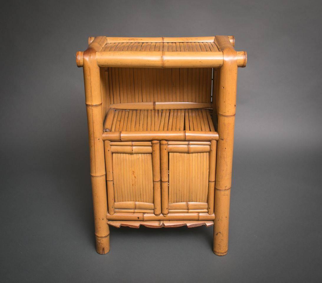 Japanese rare and unusual bamboo cabinet.