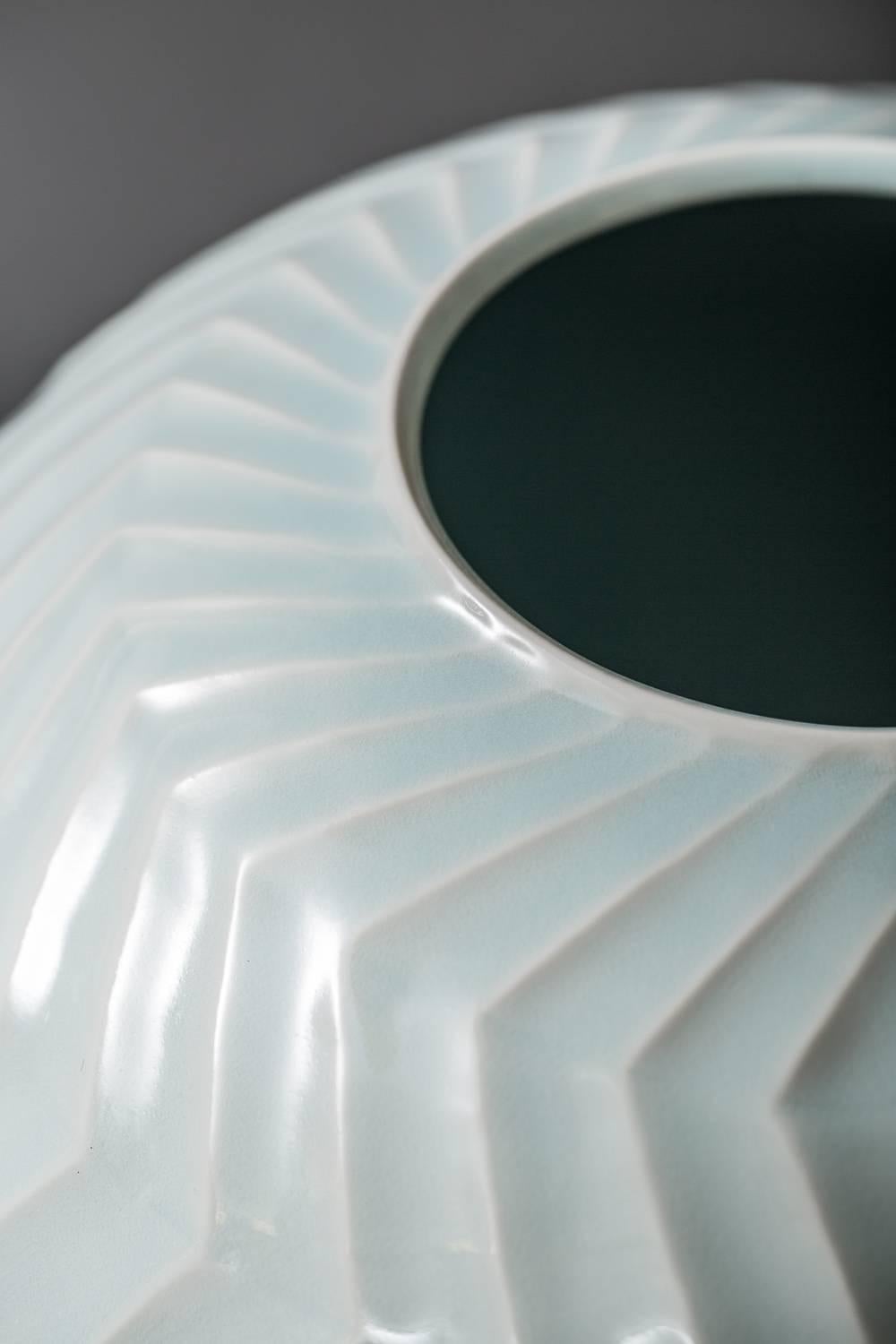 Japanese Large Celadon Ceramic Vase