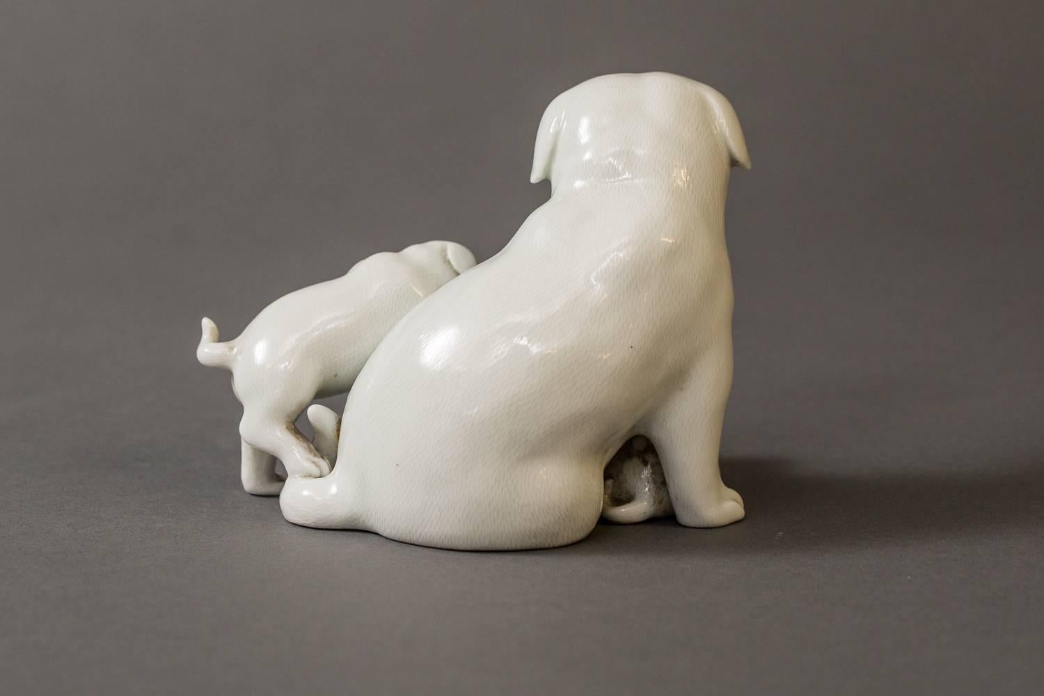 Japanese Hirado-Ware Mother and Puppies For Sale