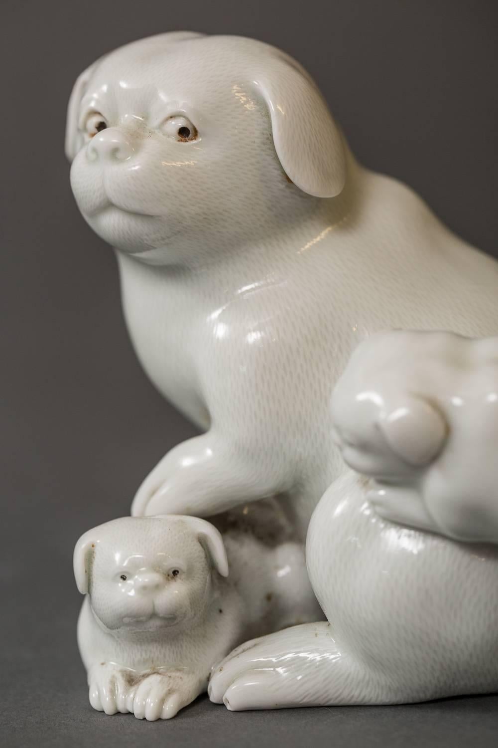 Ceramica Madre e cuccioli di Hirado-Ware in vendita