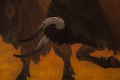 Japanese Two-Panel Screen, Yagyu 'Wild Ox'