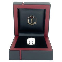 Würfel 925 Sterling Silber, Vollmassiv, 21 Schwarze Diamanten, Made in Germany