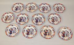12 Spode Imari Pattern Dinner Plates