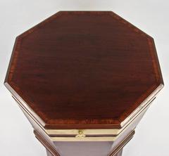 George III Brass Bound Inlaid Mahogany Octagonal Cellarette