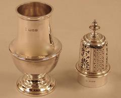 English Sterling Silver Muffineer, London, 1868