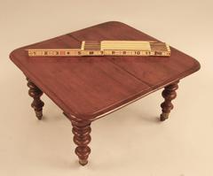 Salesman's Sample Victorian Mahogany Extension Table with Leaves