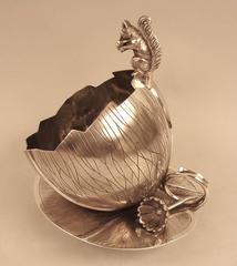 Amusing American Victorian Quadruple Plate Nut Bowl
