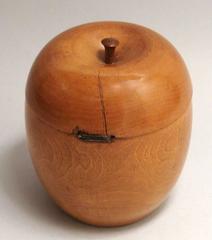Georgian Fruitwood Apple Form Tea Caddy
