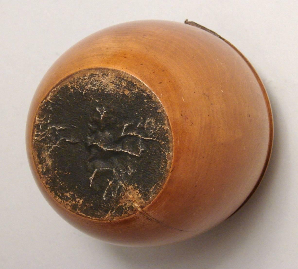 George III Georgian Fruitwood Apple Form Tea Caddy