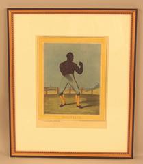 Pair of English Colored Engravings of Boxers, after Anthony Noseda