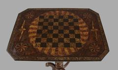 Fine Painted Chessboard Tilt-Top Table