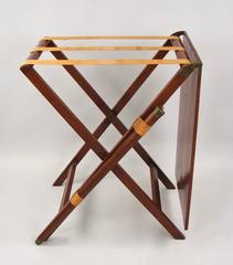Rare English Mahogany Butler's Tray with Companion Serving Table
