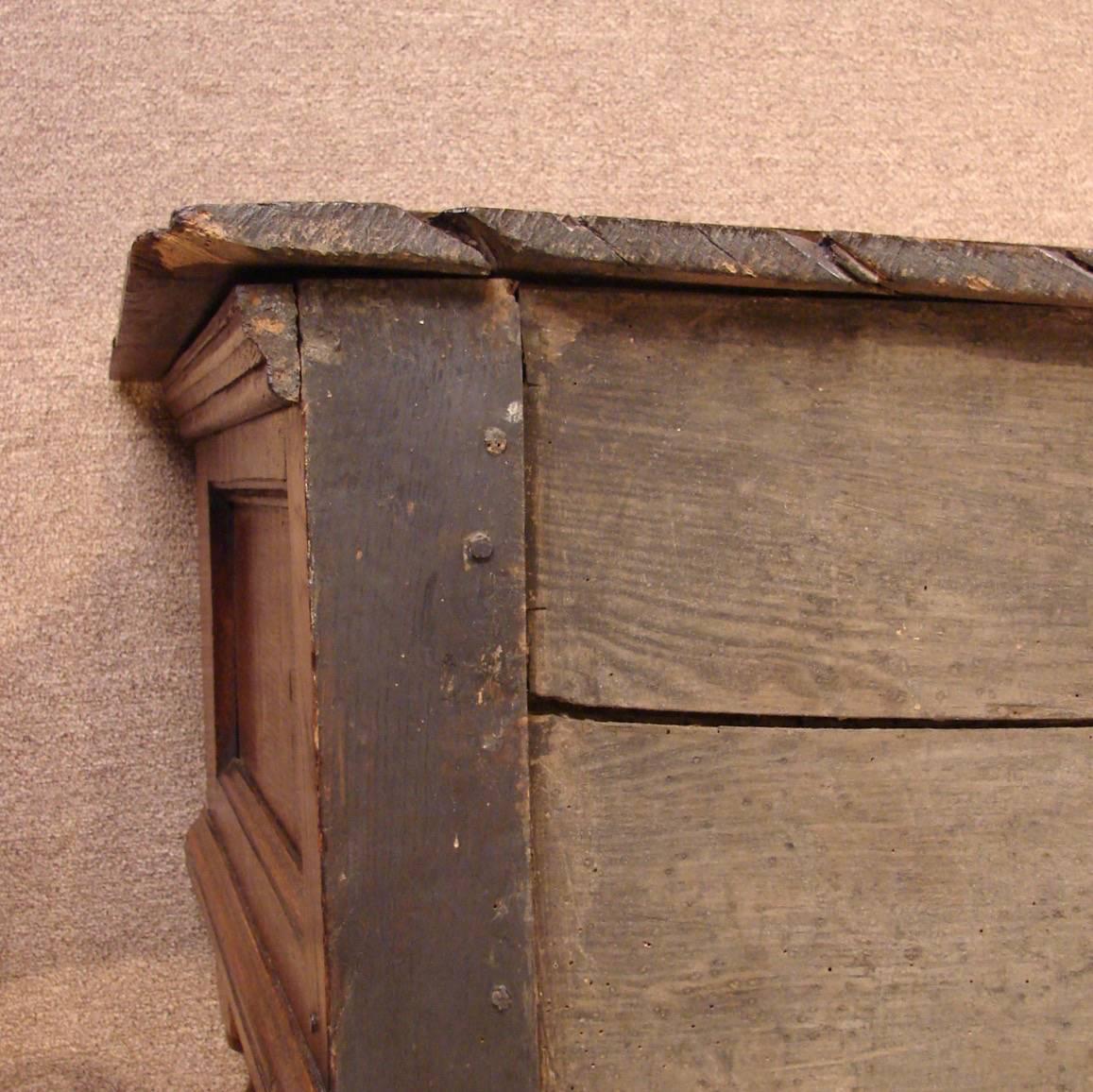 17th Century James II Style English Oak Dresser Base with Three Drawers