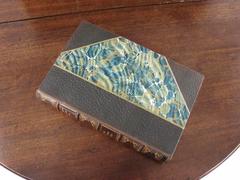 Lovely Set of Emerson's Complete Works in 12 Volumes Bound in Blue Leather