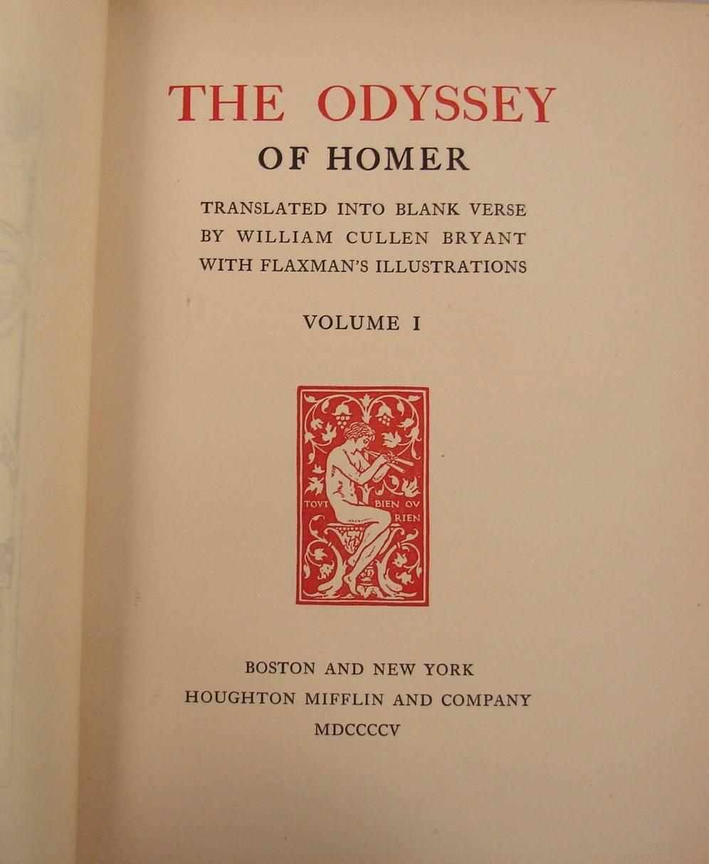 Homer's Odyssey Limited Edition in Four Volume Leather Bound Set  In Good Condition In San Francisco, CA