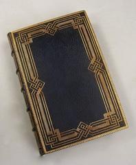 Moliere's Works in Five Volumes in Blue Leather with Gilt Tooled Spine