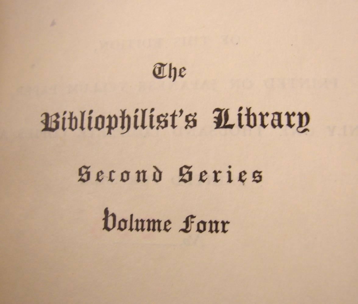 Bibliophilist's Library Second Series Bound in Red Gilt-Tooled Leather 1