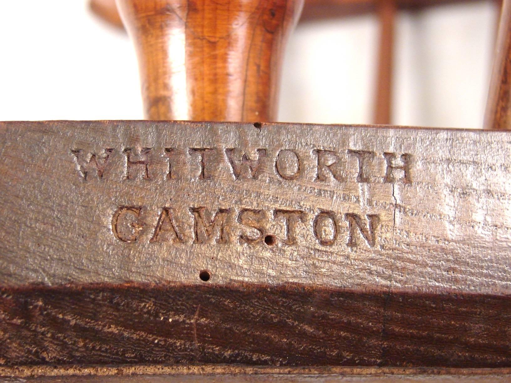 Rare English Yew Wood Child's Windsor, Stamped Whitworth Gamston In Excellent Condition In San Francisco, CA